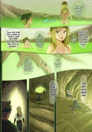 Fel to Mana no Mori -Taieki de Tairyoku Kaifuku sasetekureru Bakunyuu Healer Elf- | Fel and the Forest of Mana -The big titty elf healer recovers my stamina with her bodily fluids- Page #43