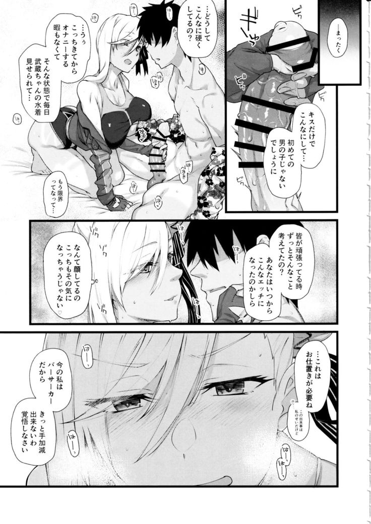 Musashi-chan ga Ecchi Sugiru kara Asedaku Mizugi Sex o Shiyou