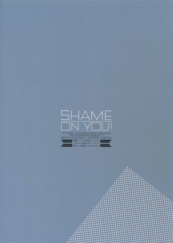 SHAME ON YOU!