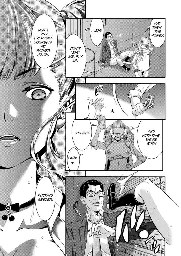 A Highschooler Bitch Gyaru's Incestuous Sex With Her Father Angry At Her For Prostituting Herself