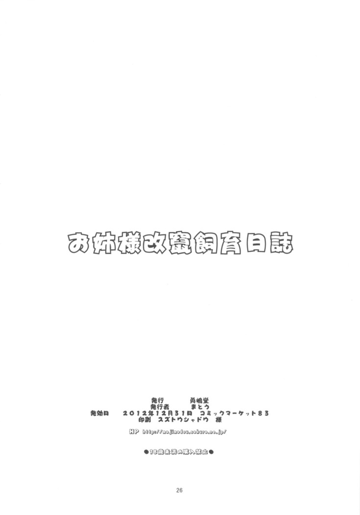 Oneesama Kaizan Training Diary