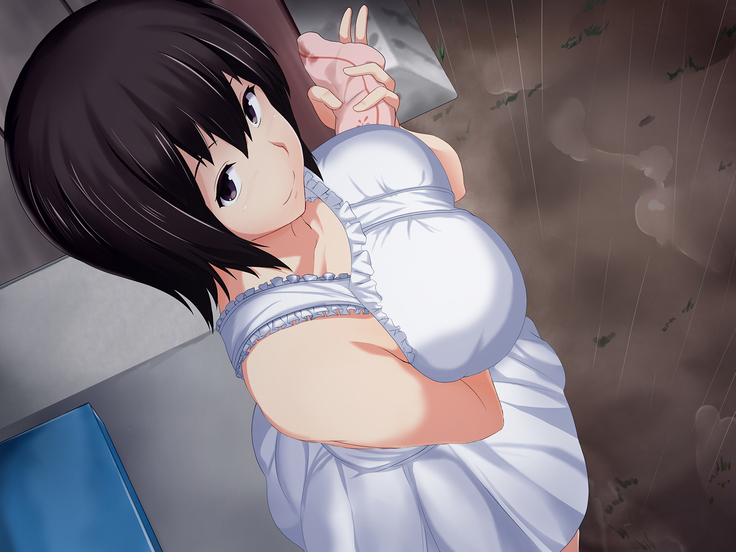 快楽雨天 ～巨乳後輩JKと濡れ透けSEX～
