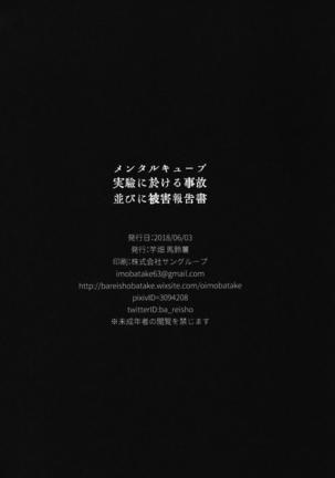 Mental Cube Jikken ni Okeru Jiko Narabi ni Higai Houkokusho Page #19