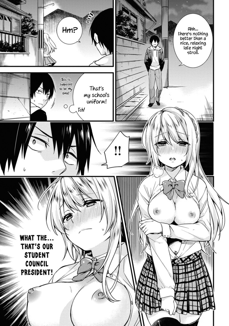 Gakuen no Ojou-sama ga Roshutsukyou no Dohentai datta Hanashi | The Academy Princess is Actually a Perverted Exhibitionist Ch. 1