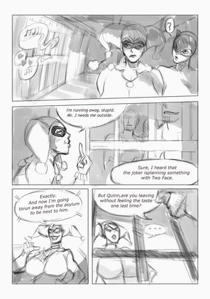 [NOVICE KING] Catwoman and Quinn doujin sketch (Batman) [English] Page #4