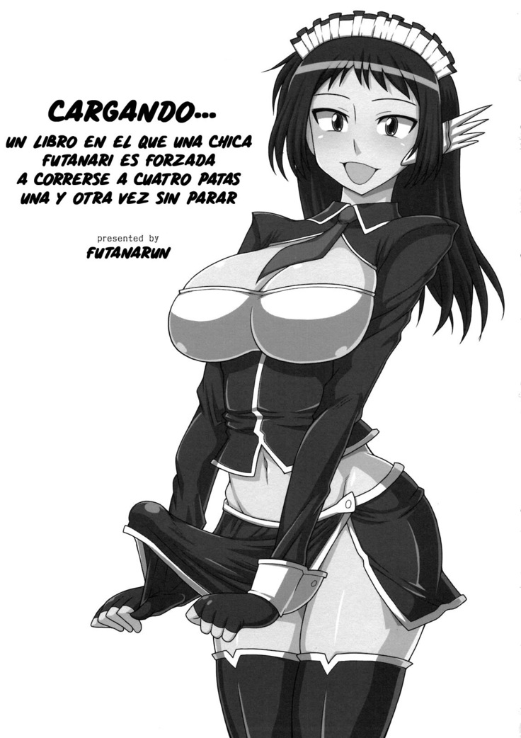 Futanari Musume ga Ryouteashi o Kotei Sarete Nando mo Kyousei-teki ni Shasei Saserareru dake no Hon | The Story of a Futanari that is Forced to Cum Over and Over Again on all Fours.