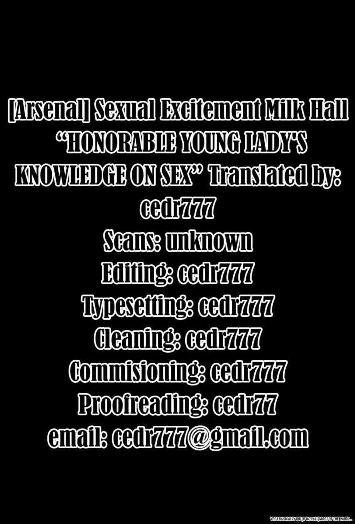 Sexual Excitement Milk Hall - Honorable Young Lady's Knowledge On Sex