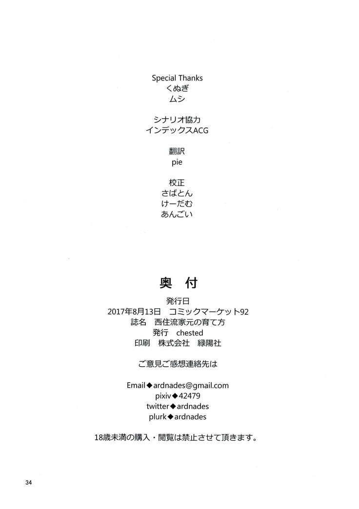 Nishizumi Iemoto no Sodatekata | 니시즈미당주를 기르는법