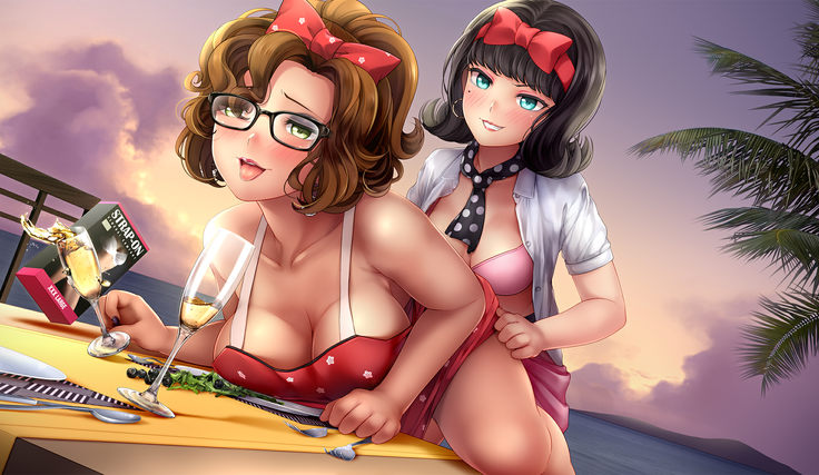 HuniePop 2 Double Date Game Sex Scenes + unused scene