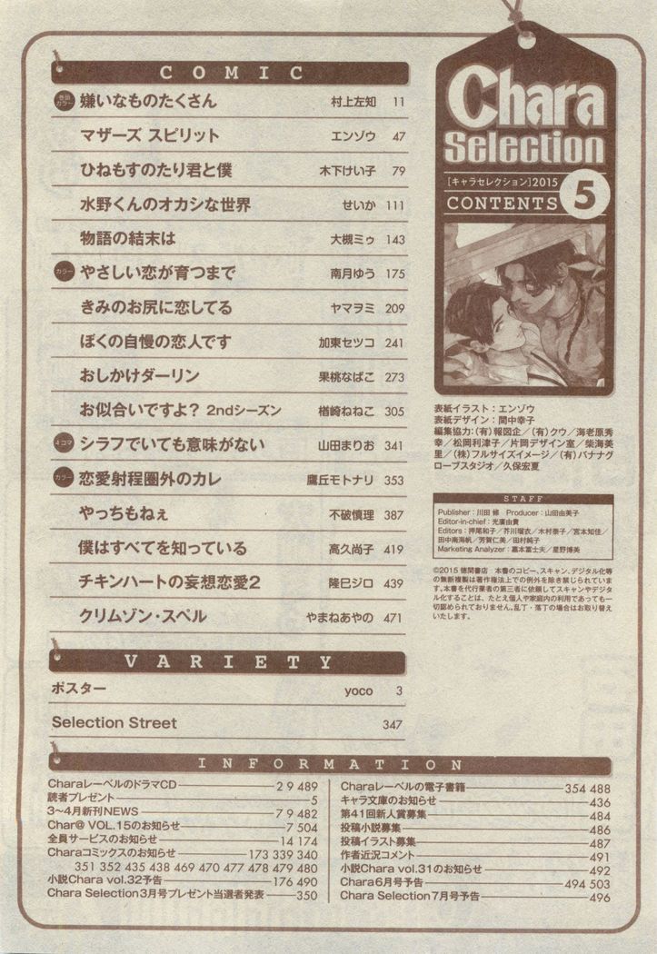 Chara Selection 2015-05