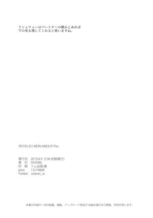 RICHELIEU MON AMOUR Plat Page #29