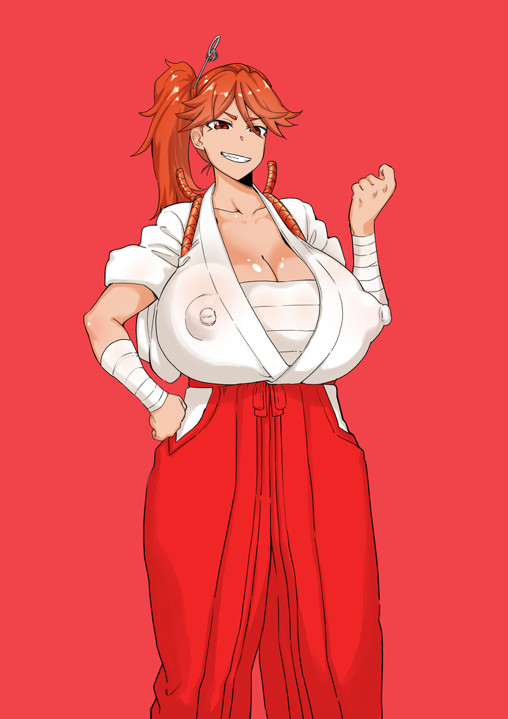 Big Breasted Shrine Maiden's Semen Paradise!