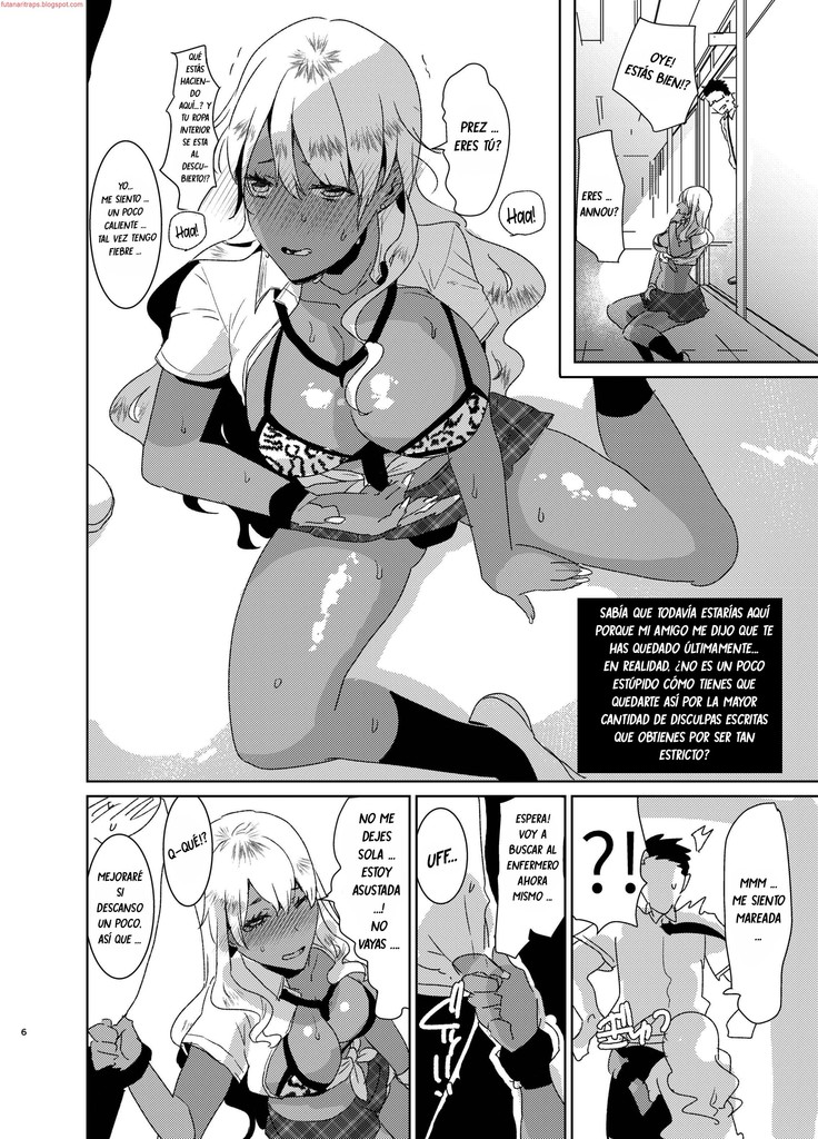 Futanari Kyokon Kuro Gal ni Gyaku Anal Fukujuu Saserareru nante  español