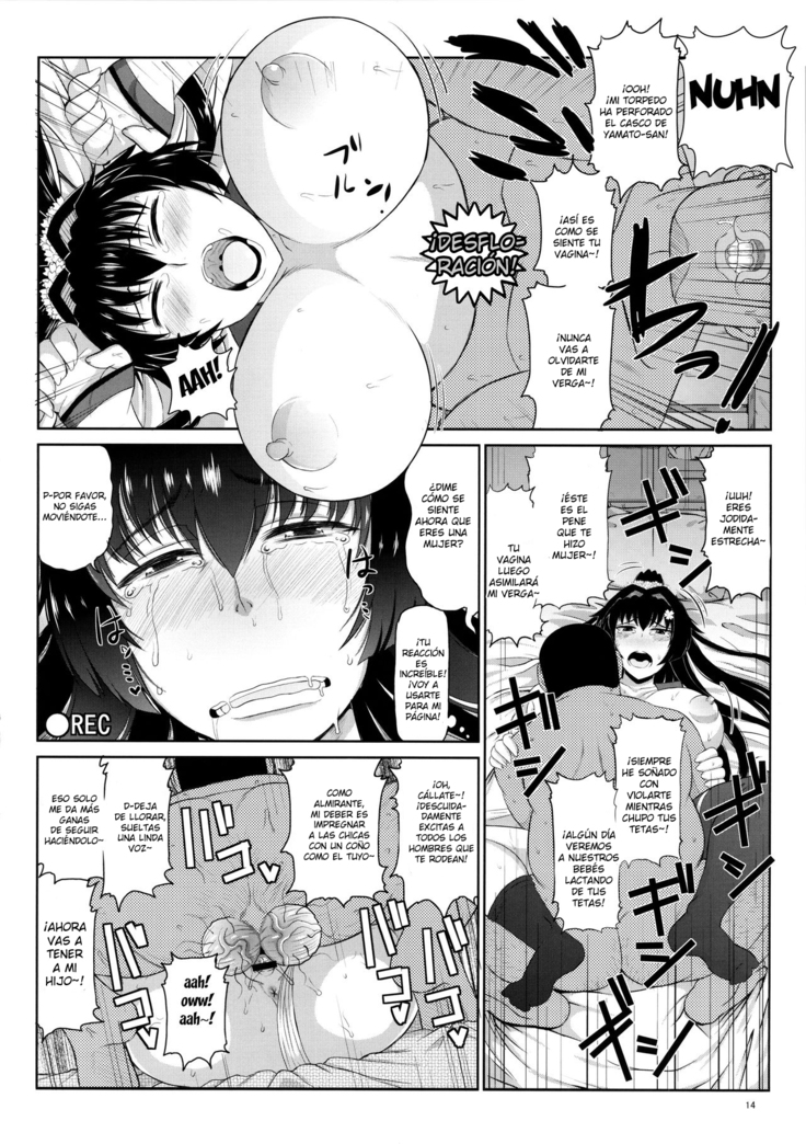 Senkan Yamato Shikyuu Kouryaku Sakusen Kimoota Teitoku no Osuniku Shuhou de Seishi Tekkoudan Danchaku Cut-in♪ Yamato-san to Idenshi Jikakeawasete Kawaii Baby o Kenzou Shiyou! Hon.