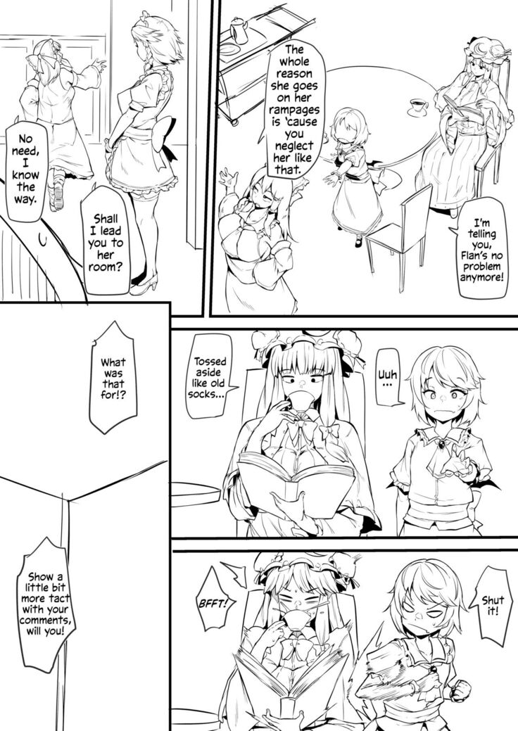 Futanari Flan-chan Ga Reimu O Choukyou Suru Manga | Futanari Flan-chan Training Reimu