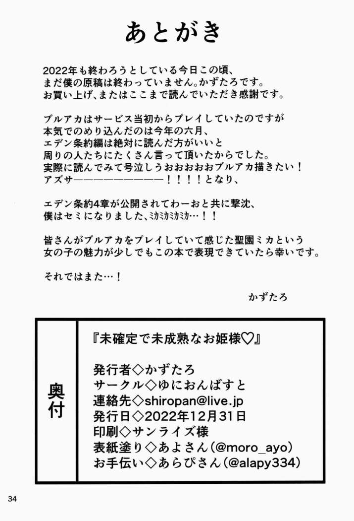 Mikakutei de Miseijuku na Ohime-sama - Undetermined and Immature Princess