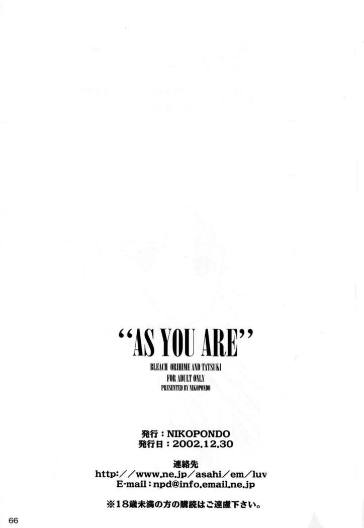 "As You Are"