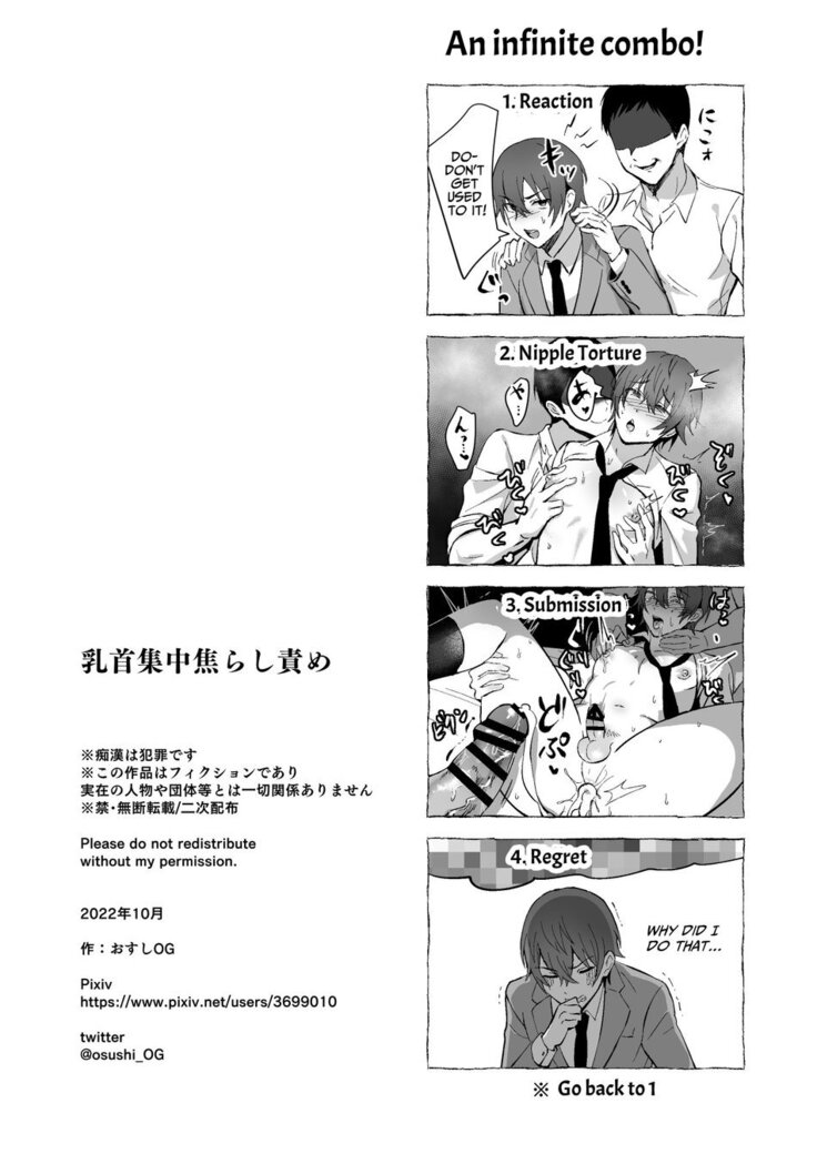 Chikubi Shuuchuu Jirashi Seme | Concentrated Nipple Teasing