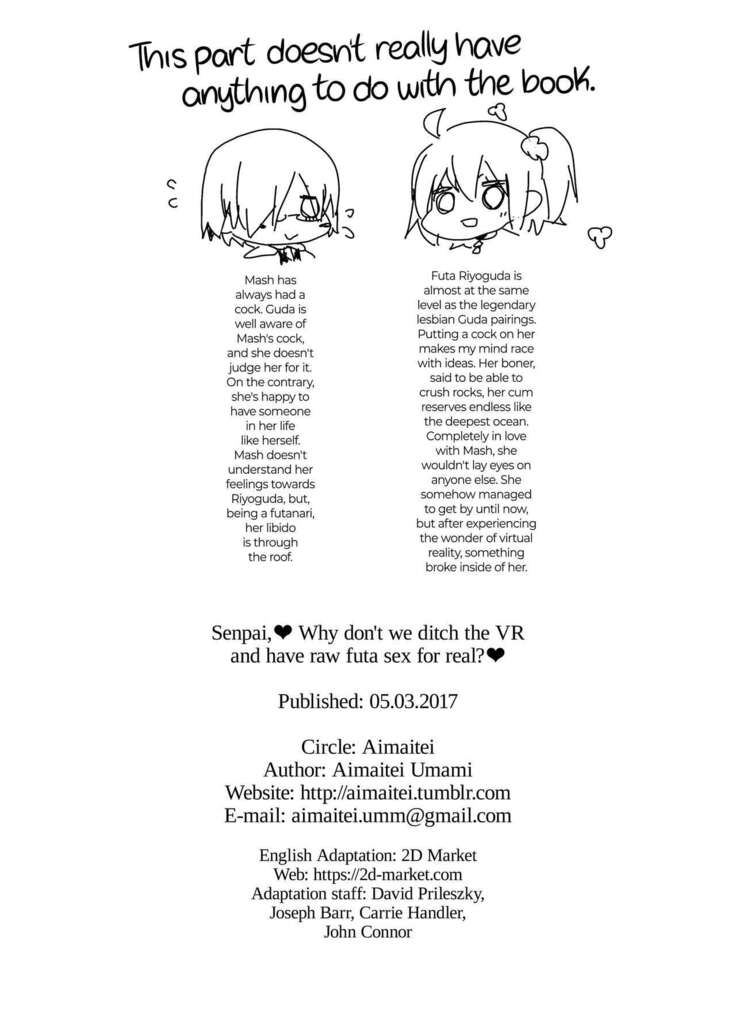 Senpai, VR yori Motto Kimochi Ii Futanari Nama Ecchi Shimasen ka?
