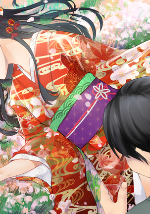 桜舞い散る樹の下で和服少女と種付けセックス Page #18