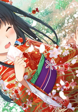 桜舞い散る樹の下で和服少女と種付けセックス Page #254