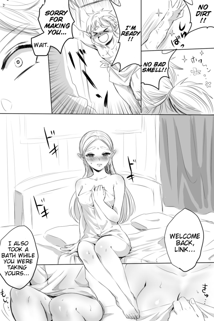 BreaWi no LinZel ga Hitasura Ichaicha Shite Sukebe na Koto Suru Manga | A BoTW manga where Link and Zelda earnestly flirt and do lewd things