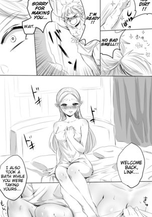 BreaWi no LinZel ga Hitasura Ichaicha Shite Sukebe na Koto Suru Manga | A BoTW manga where Link and Zelda earnestly flirt and do lewd things Page #4