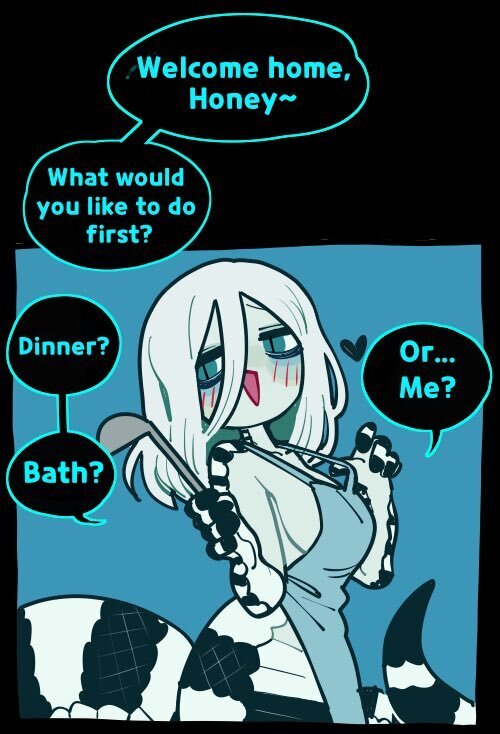 Wholesome diligent husband x Lewd sleepy Snake wife