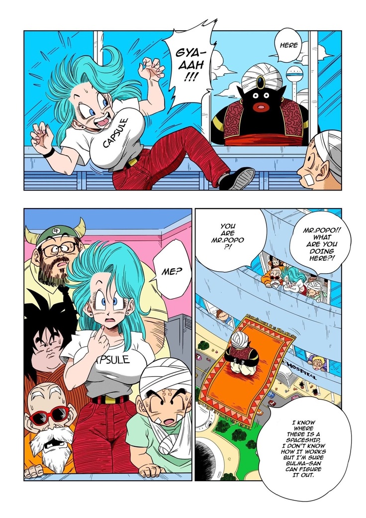 Dagon Ball - Bulma Meets Mr. Popo - Sex Inside the Mysterious Spaceship