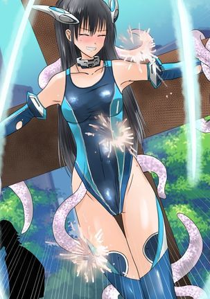 Kanojo no Henshin Cos ga Kyouei Mizugi ni Shika Mienai no de, Sekai wa Kiki ni Ochiitteita. "Kyoukai Hishou Celestine Henshin Heroine Shokushu Ryoujoku CG Shuu" - Does her battlesuit looking like swimsuit cause a catastrophe? Page #207