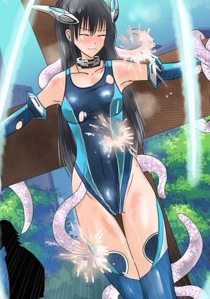 Kanojo no Henshin Cos ga Kyouei Mizugi ni Shika Mienai no de, Sekai wa Kiki ni Ochiitteita. "Kyoukai Hishou Celestine Henshin Heroine Shokushu Ryoujoku CG Shuu" - Does her battlesuit looking like swimsuit cause a catastrophe? Page #210