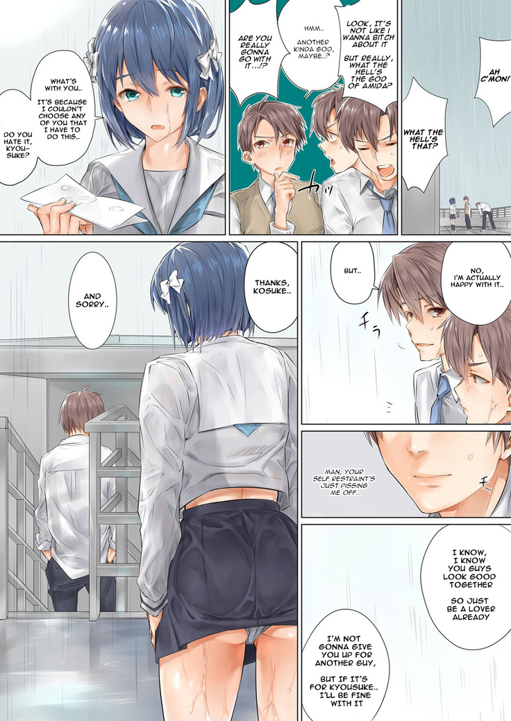 [Toya] Netorare Kanojo -Kareshi (Ani) o Mae ni Futago (Otouto) to Kyoushitsu Ecchi- Vol.01 [English]