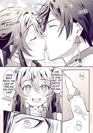 Zhongli x Hu Tao love story hentai doujinshi Page #14