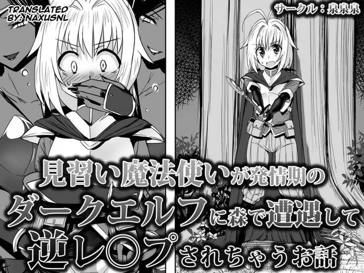 An apprentice sorcerer encounters dark elves who are in heat in the forest and gets reverse raped