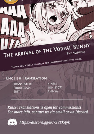 Vorpal bunny shutsugen!! | The arrival of the Vorpal Bunny!!