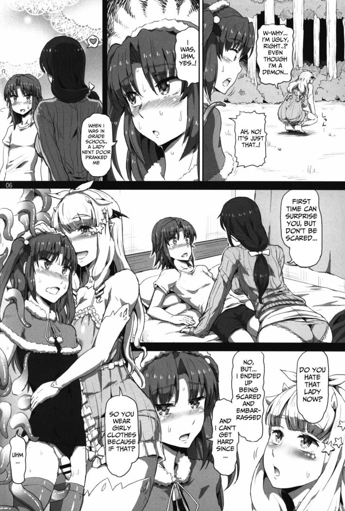 Onee-sama na Succubus to Josou Santa-chan｜Mature Succubus and Young Santa-chan