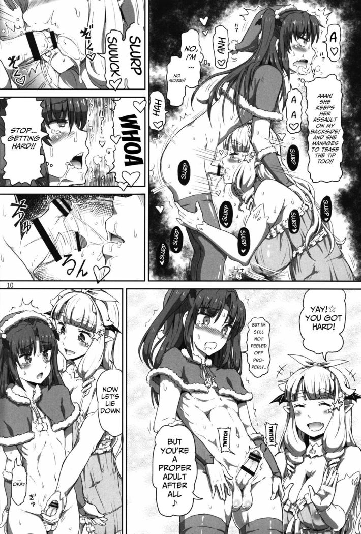 Onee-sama na Succubus to Josou Santa-chan｜Mature Succubus and Young Santa-chan