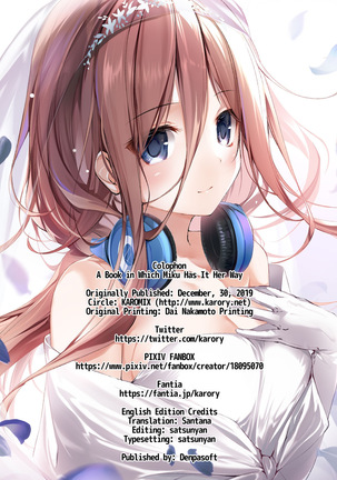 A Book Where Miku Has It Her Way Page #30