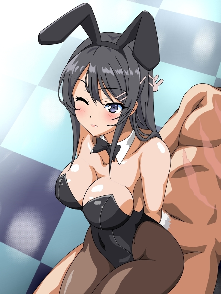 バニーガール先輩とラブラブHするCG集