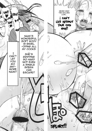 Midarezaki Joshuu Kaizoku 2 -Robin to Nami no Love Love Mitsu Shibori hen | Bloom Pirate Hooker 2 Page #20