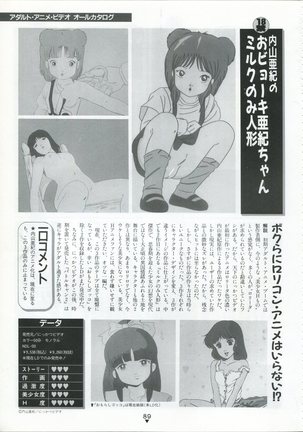 Bishoujo Anime Daizenshuu - Adult Animation Video Catalog 1991 Page #85