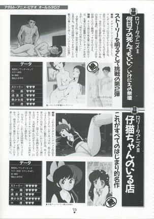 Bishoujo Anime Daizenshuu - Adult Animation Video Catalog 1991 Page #71