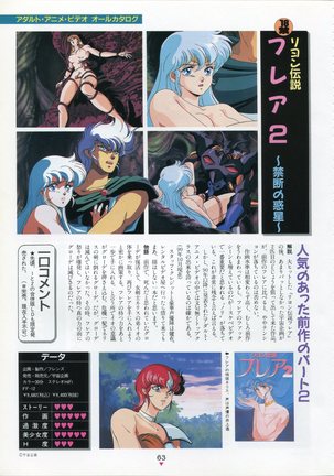 Bishoujo Anime Daizenshuu - Adult Animation Video Catalog 1991 Page #59