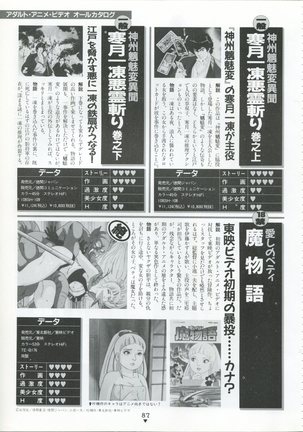 Bishoujo Anime Daizenshuu - Adult Animation Video Catalog 1991 Page #83