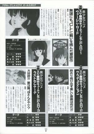 Bishoujo Anime Daizenshuu - Adult Animation Video Catalog 1991 - Page 73