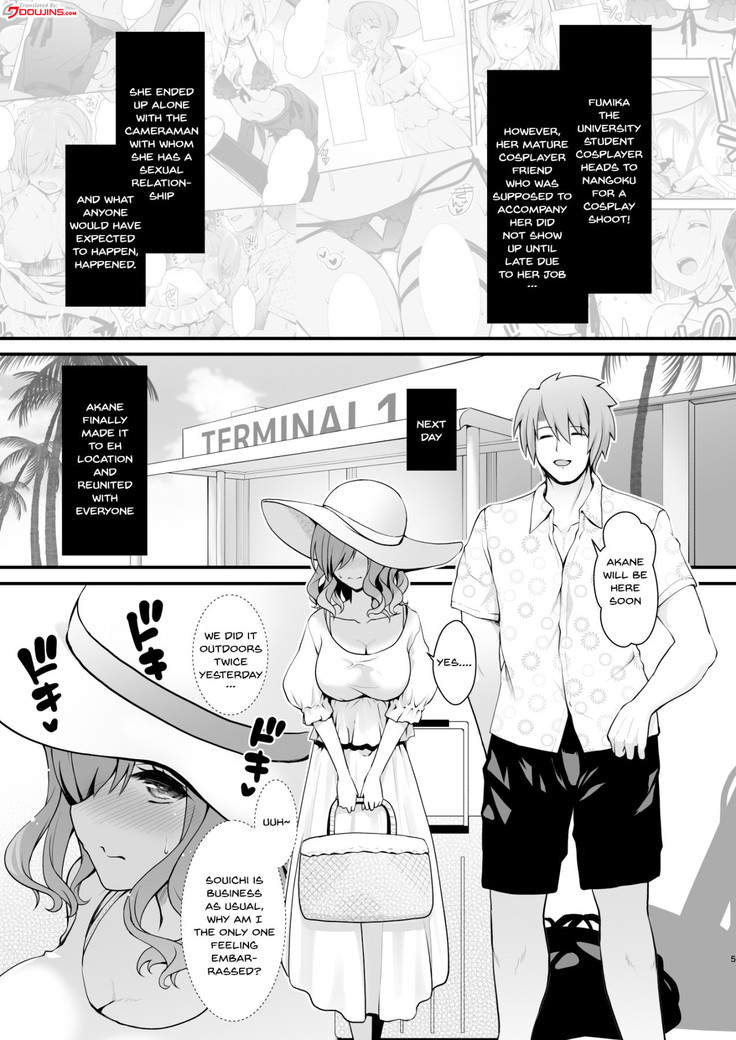 Shinya no Hotel-nai Mizugi Satsuei - Kareshi Fuzai no Cosplay Chakui Rankou | The Effects of Getting Drunk Late At Night