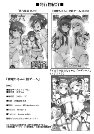 Raiden-chan × batsu gemu Page #22