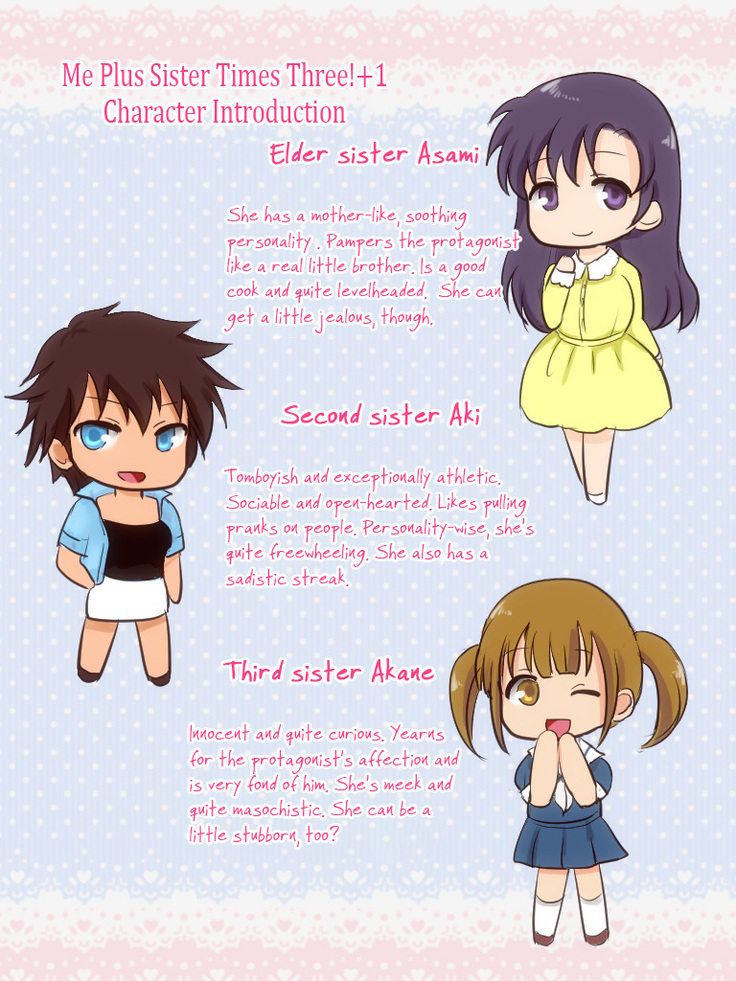 Boku to Sanshimai +1 | Me Plus Sister Times Three!+1