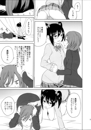 (C89) [Tatakai no Kiseki (Senyuu, Marimuu)] Nico-chan to Haeteru Maki-chan ga Ecchi na Koto Suru dake no Hon (Love Live!) - Page 11