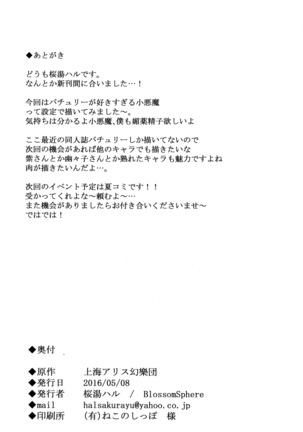 Koakuma ga Patchouli ni Biyaku Semen Sosoide Toriko ni Shichau Hon - Page 25